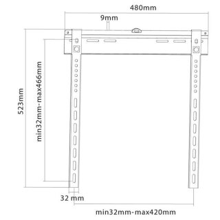 Wandhalterung für TV Monitore 32-55 fix, ultraflach, PRO-SS400