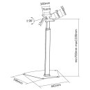 Height-adjustable stand for monitors 13-27 ",...