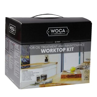 Pflegeset von WOCA für vollholz Tischplatten