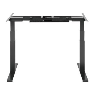 Bürotisch höhenverstellbar schwarz Tischplatte Buche Melaminharz 160x80cm