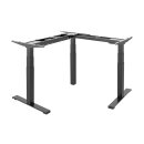 Dreibeiniges Tischgestell höhenverstellbar schwarz