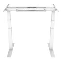 Bürotisch höhenverstellbar weiß Tischplatte Eiche Melaminharz 160x80cm