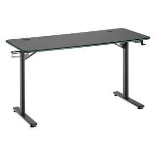 Xantron® Gaming Schreibtisch mit LED 136x60cm Gaming Tisch schwarz