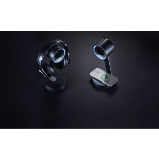 Xantron® Headset Halterung mit dynamischer RGB Beleuchtung & Induktiver Ladestation/Ideal für passionierte Gamer/Universal Headset Ständer/Kopfhörer Halter als Gaming Zubehör