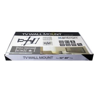 Wandhalterung weiss für TV Monitore 32-60 vollbeweglich, ausziehbar, schwenkbar, neigbar, drehbar, ultraflach, SLIMLINE-A-466-W